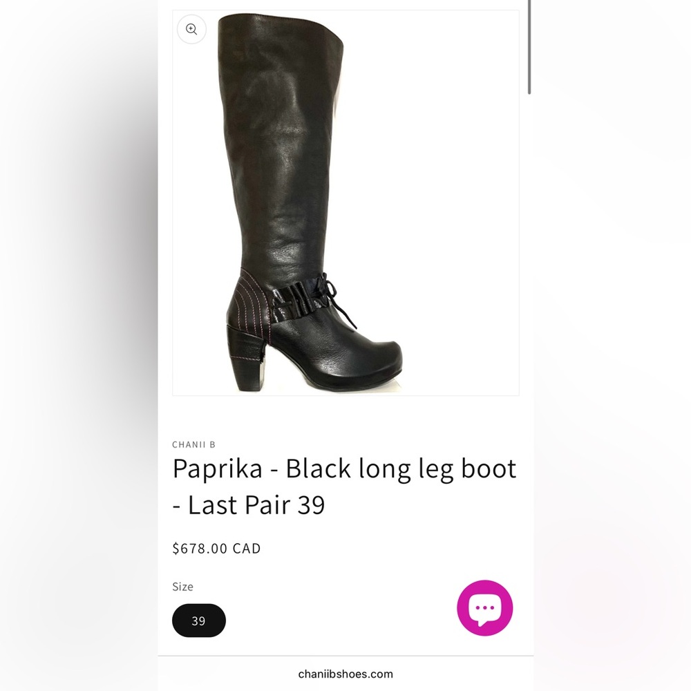 Chanii B Paprika Black Long Legged Heeled Boots